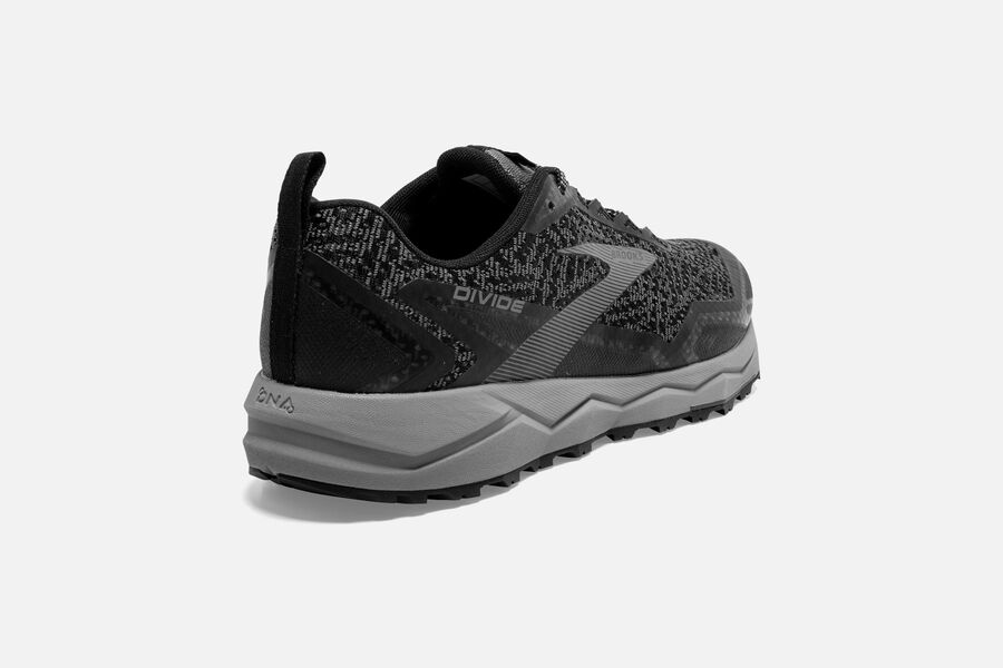 Brooks Divide Trail Running Shoes - Mens - Black/Grey - MQ0782461